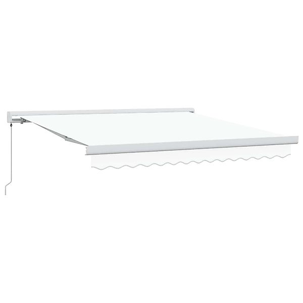 vidaXL Einziehbare Markise Weiß 350 x 250 cm Stoff und Metall 3330369 günstig online kaufen
