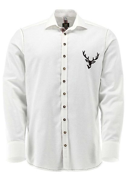 OS Trachten Trachtenhemd Naray Slim Fit, Haifischkragen, 1/1-Arm, Hirschdru günstig online kaufen