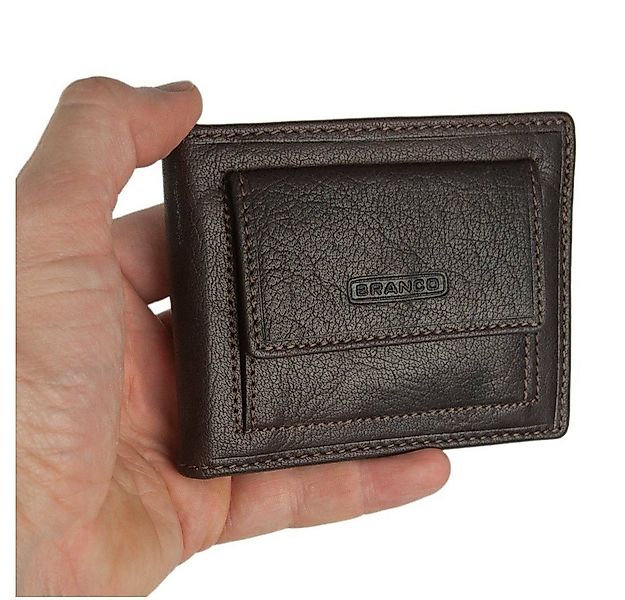 BRANCO Mini Geldbörse Geldklammer / Dollarclip-Geldbörse, Leder Braun, Bran günstig online kaufen