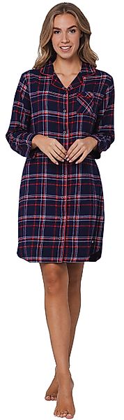 Rebelle Nachthemd Rebelle Damen Flanell Schlafshirt günstig online kaufen