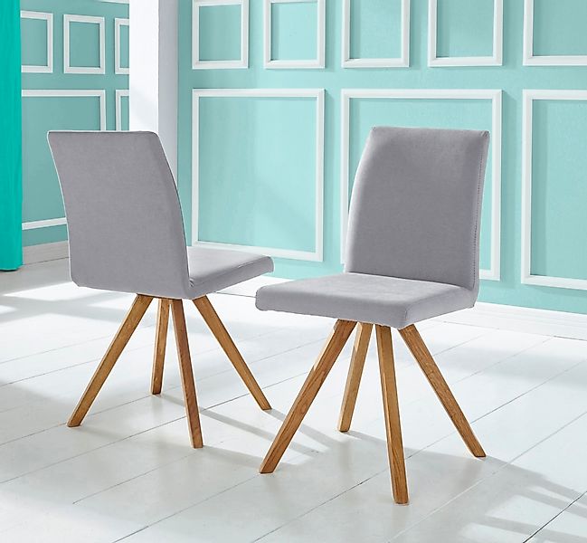 Home affaire Schalenstuhl "Rio" (Set) 2 Stk. Struktur fein Bezug in Kunstle günstig online kaufen