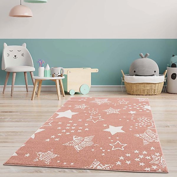 Carpet City Kinderteppich "Anime9387" rechteckig 11 mm Höhe Sternen-Teppich günstig online kaufen