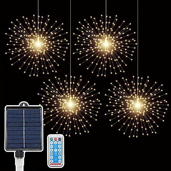 Salcar LED Solarleuchte 4er Solarleuchte Feuerwerk günstig online kaufen