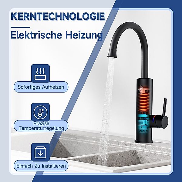Oihpaw Küchenarmatur mit integriertem Durchlauferhitzer Wasserhahn günstig online kaufen