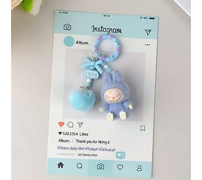 suebidou Schlüsselanhänger Labubu inspirierter niedlicher Anhänger für Tasc günstig online kaufen