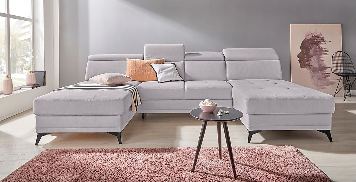 Home affaire "Cardiz U-Form" inkl.Kopfteilverstellung und Federkern wahlwei günstig online kaufen