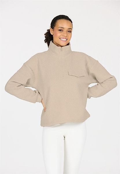 ATHLECIA Strickpullover "Florrie", mit Teddy-Fleece und halbem Reißverschlu günstig online kaufen