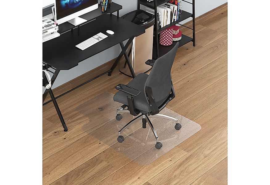 HOMCOM Bodenschutzmatte 90 x 120 cm, in Transparent, kratzfest Stuhlunterla günstig online kaufen