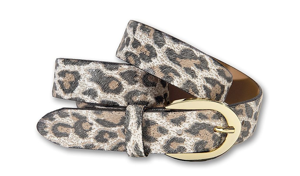Silbergift Ledergürtel, mit Leopardenprint günstig online kaufen