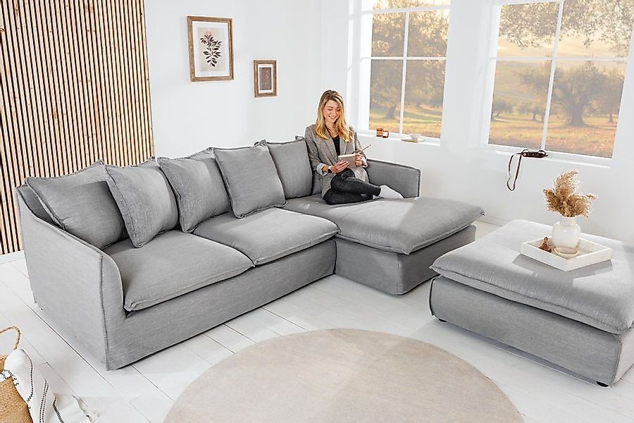 riess-ambiente Ecksofa HEAVEN 255cm grau, Einzelartikel günstig online kaufen