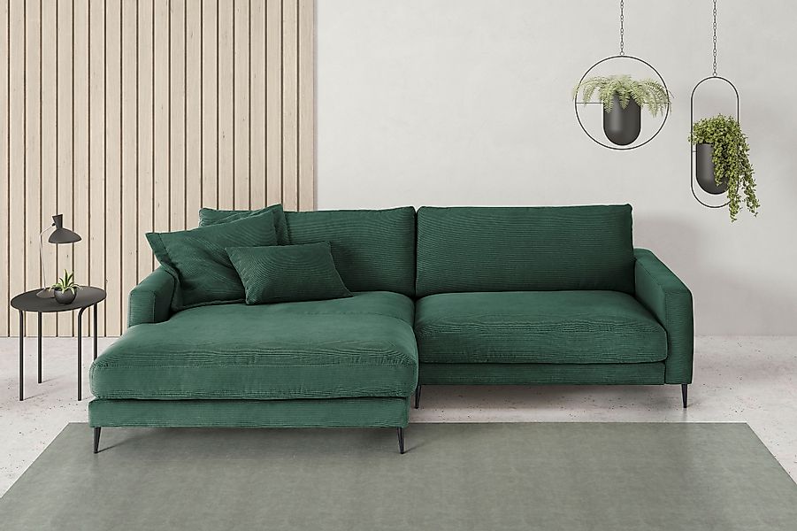 Home affaire Ecksofa »Downtown, B/T/H: 272/190/84 cm L-Form« weicher Sitzko günstig online kaufen