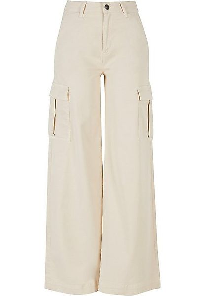 URBAN CLASSICS Funktionshose Ladies High Waist Wide Leg Twill Cargo Pants C günstig online kaufen