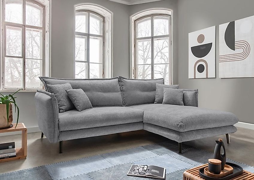 Home affaire Ecksofa »Lazio modernes Design, bequem, schmale Armlehnen, OTT günstig online kaufen