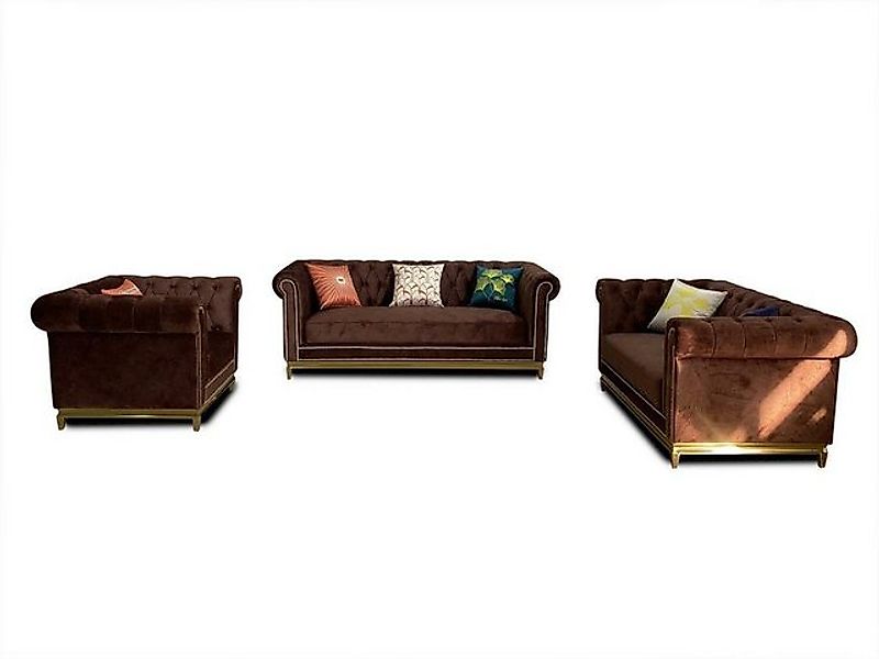 JVmoebel Sofa Luxus Lila Sitzgarnitur 3+2+1 Sitzer Polstermöbel Modern Neu, günstig online kaufen