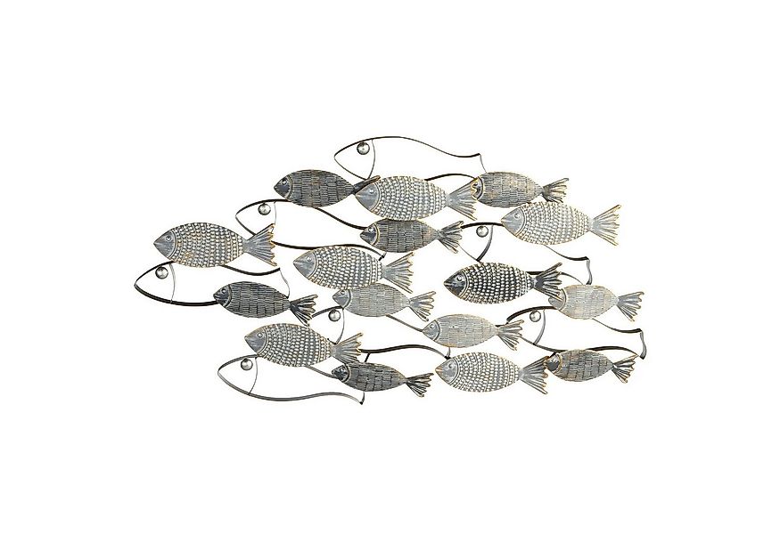 GILDE Dekoobjekt 3D Wand Dekoobjekt Fischschwarm "Pesce" Wandrelief Metallb günstig online kaufen