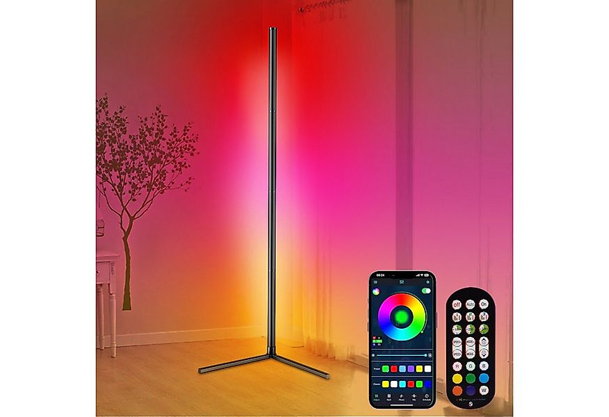 LMaxhome LED Stehlampe Smart RGB Stehleuchte Eckleuchte Musik Sync App Fern günstig online kaufen