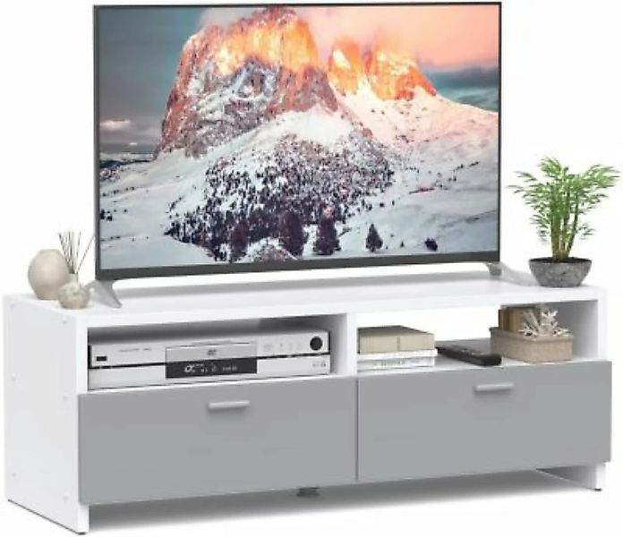 COSTWAY® Fernsehschrank TV Schrank modern grau günstig online kaufen