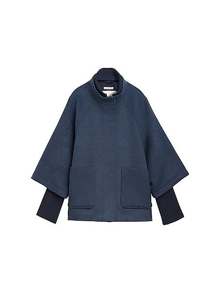 TOM TAILOR Blouson cape jacket nighttime blue melange günstig online kaufen