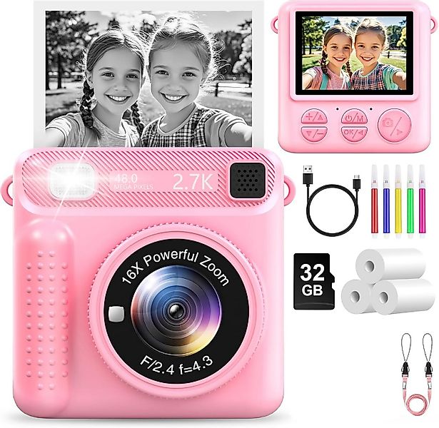 Coonoor Sofortbildkamera KinderKamera, 1080P 2,4 Zoll Bildschirm Kinderkame günstig online kaufen