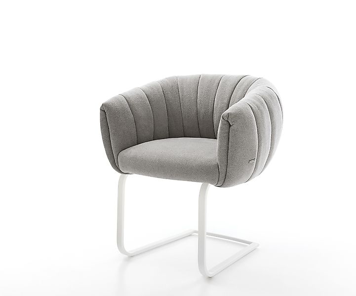 Freischwinger Jada-Flex Strukturstoff Soft Grau Freischwinger flach Weiß Ta günstig online kaufen