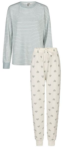 By Louise Schlafanzug Damen Pyjama auch als Hauanzug (2 tlg) Ringel oder He günstig online kaufen