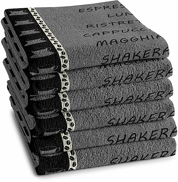 DDDDD Geschirrtuch "DDDDD Küchenhandtuch Ristretto 50x55 Anthrazit (6er-Pac günstig online kaufen