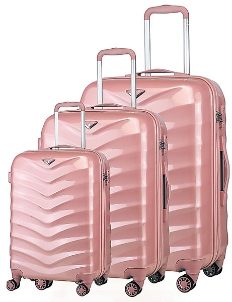 Verage Hartschalen-Trolley Rosagold /Schwarz Reisekoffer, 4 günstig online kaufen