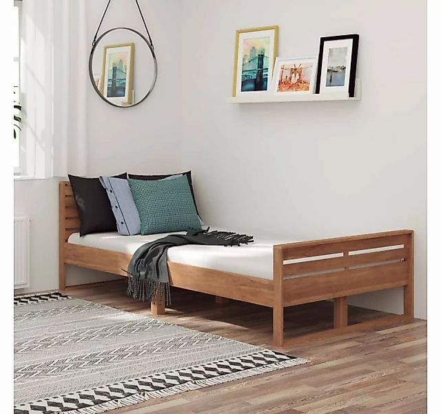 furnicato Bett Massivholzbett Teak 100x200 cm günstig online kaufen