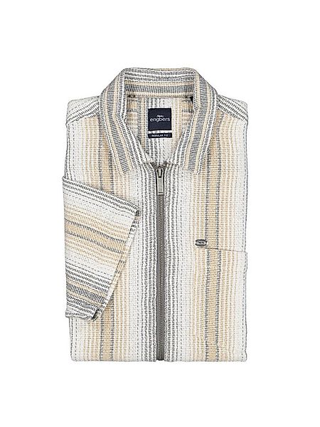 Engbers Kurzarmhemd Herren Kurzarm-Overshirt in Strickoptik, Beige günstig online kaufen