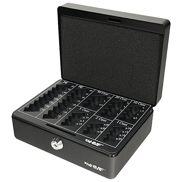 HMF 308-02 Geldkassette Münzzählbrett 20 x 16 x 9 cm Schwarz günstig online kaufen