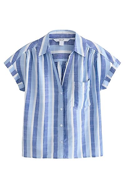 Next Kurzarmhemd Kurzärmelige Bluse aus Leinengemisch, günstig online kaufen