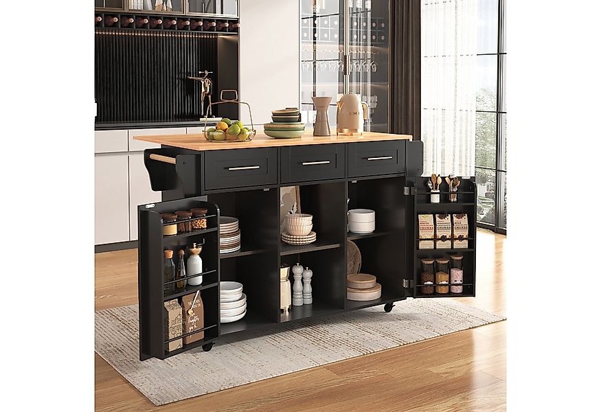 STILVORA Küchenwagen Esswagen Kücheninsel mit klappbare Arbeitsplatte,Ablag günstig online kaufen