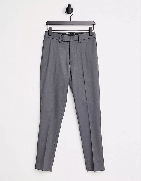 ASOS DESIGN – Elegante Hose mit engem Schnitt in Grau günstig online kaufen