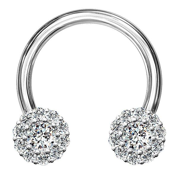 Taffstyle Nasenpiercing Piercing Hufeisen Kristall Blüten günstig online kaufen