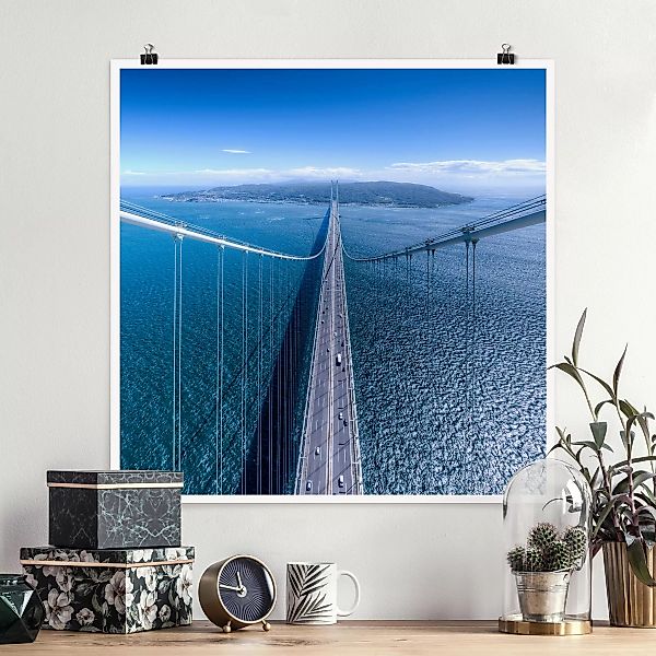 Poster - Quadrat Brücke zur Insel günstig online kaufen