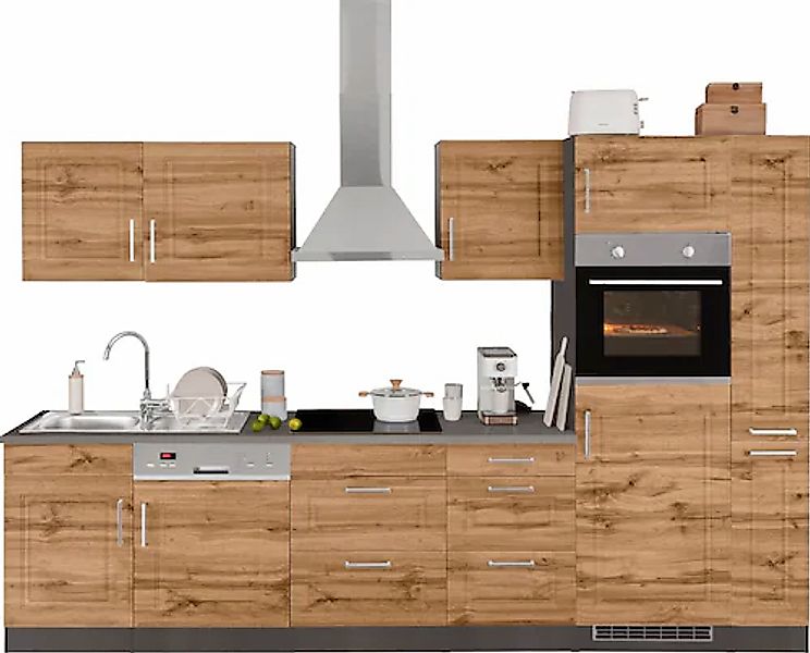HELD MÖBEL Küchenzeile »Stockholm«, Breite 310 cm, mit hochwertigen MDF Fro günstig online kaufen