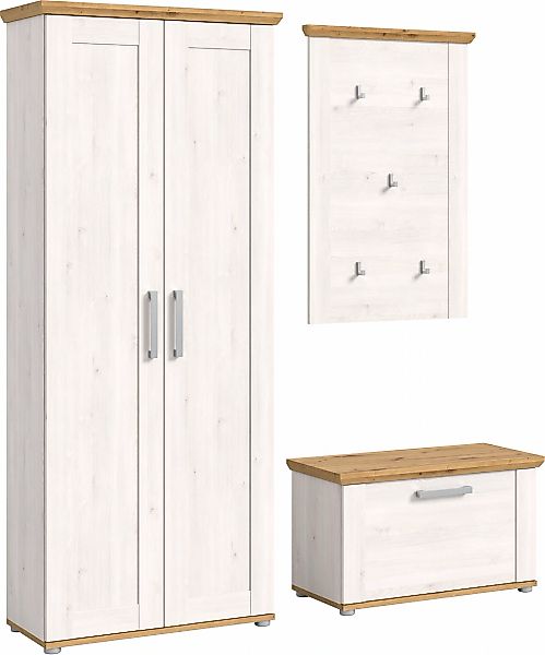 Home affaire Garderoben-Set "COSENZA, TOPSELLER, Breite ca. 175 cm, 3-teili günstig online kaufen