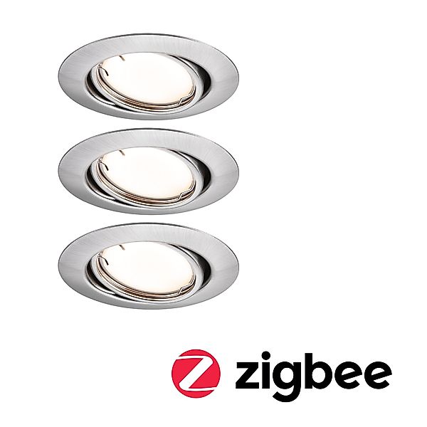 Paulmann "LED Einbauleuchte Smart Home Zigbee 3.0 Base Coin Basisset schwen günstig online kaufen