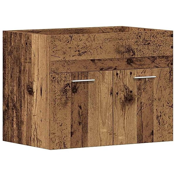 vidaXL Badezimmer-Set Waschbeckenunterschrank Altholz-Optik 60x38,5x46 cm, günstig online kaufen