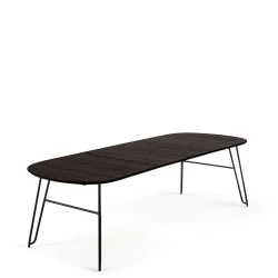 Ausziehesstisch in Schwarz Esche furniert oval günstig online kaufen