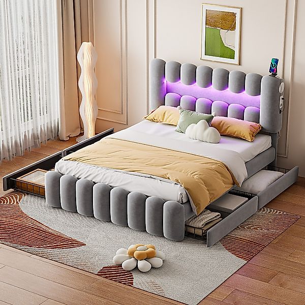 HAUSS SPOLE Polsterbett 160x200cm mit 4 günstig online kaufen