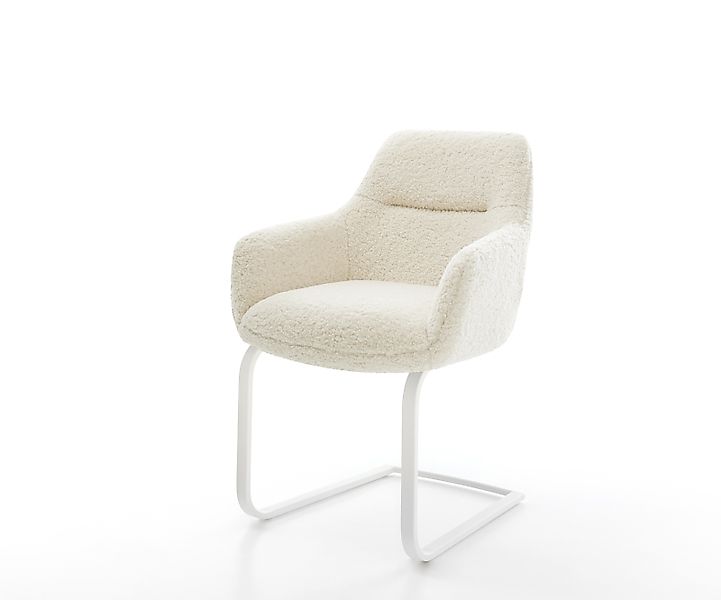 Freischwinger Pejo-Flex Teddystoff Beige Freischwinger flach Weiß Taschenfe günstig online kaufen