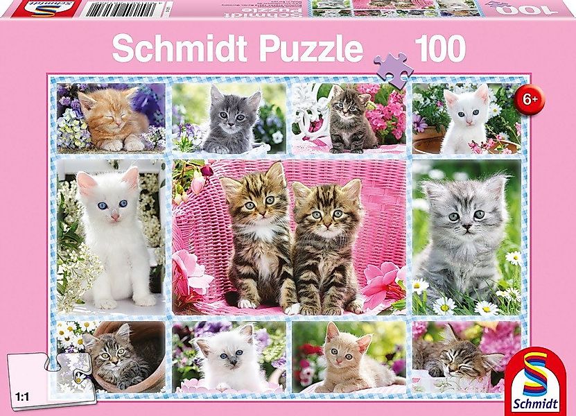 Schmidt Spiele Puzzle 100 Teile Schmidt Spiele Kinder Puzzle Katzenbabys 56 günstig online kaufen