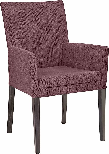 Home affaire Armlehnstuhl "Aspen" () Beine aus massiver Buche, wengefarben günstig online kaufen