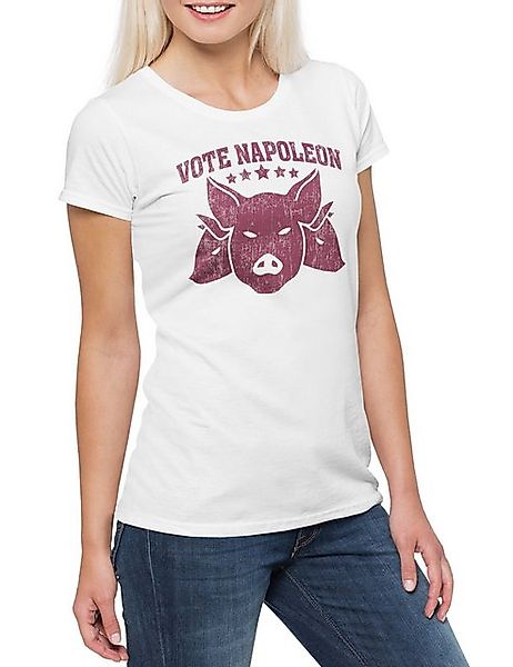 Urban Backwoods Print-Shirt Vote Napoleon Damen T-Shirt Farm Der Tiere Anim günstig online kaufen