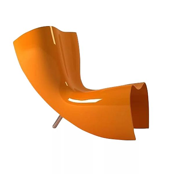 Cappellini - Felt Gartensessel - orange/poliert lackiert/BxTxH 67x106x82cm/ günstig online kaufen