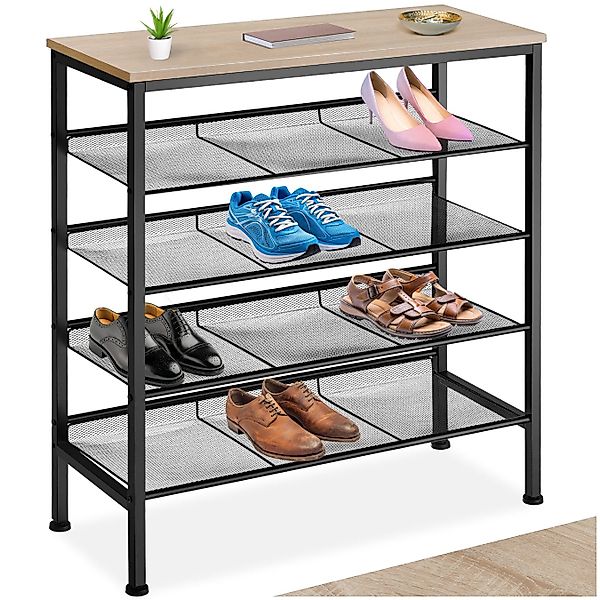 tectake Schuhregal Bournemouth, Set 1-tlg., Industrial günstig online kaufen