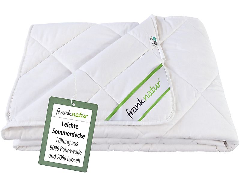 franknatur Naturfaserbettdecke Sommerdecke Baumwolle Lyocell, Füllung: günstig online kaufen