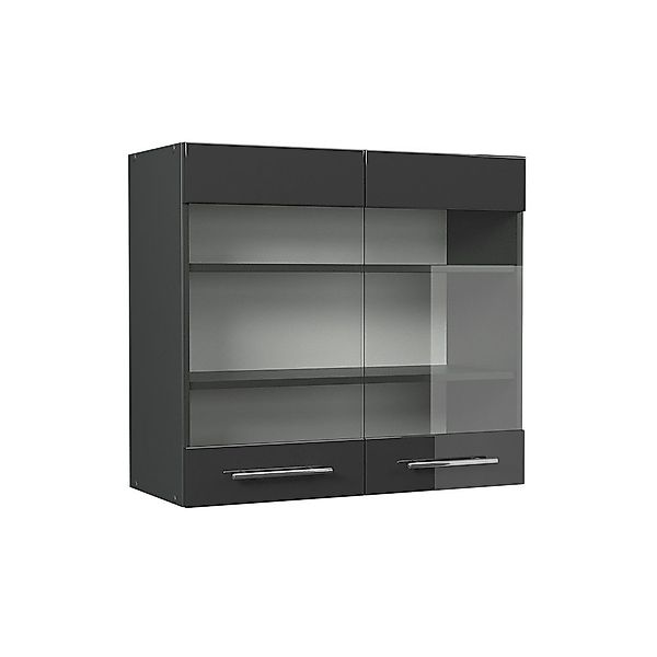 Vicco Glashängeschrank Fame-Line, Anthrazit Hochglanz/Anthrazit, 80 günstig online kaufen