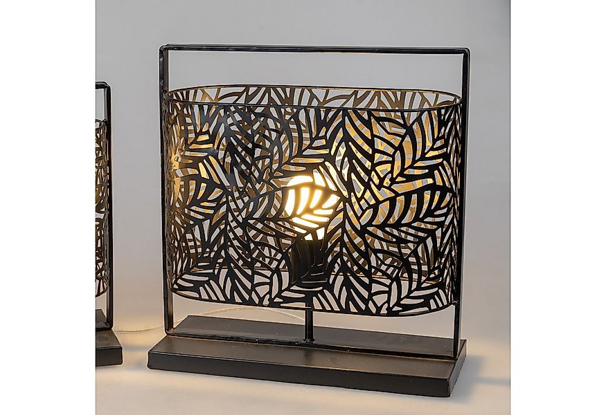 formano Nachttischlampe Blätter, Farbe: Schwarz, Motiv: Blätter günstig online kaufen